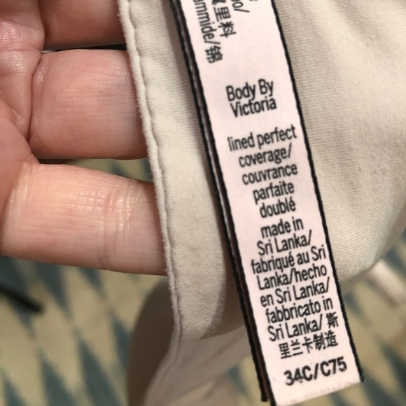 Victoria's Secret Body by Victoria Lined Perfect Coverage Navy/Beige Bra Bundle - Picture 11 of 13